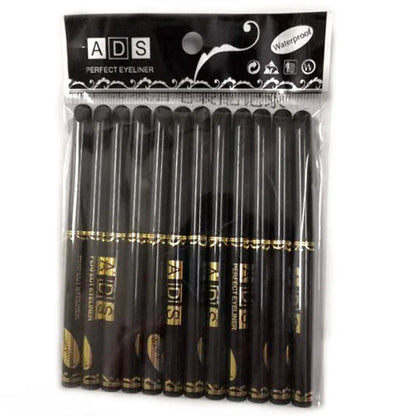 2pcs Waterproof Black & Brown Eyeliner Pencils – Smudge-Proof Long-Lasting High-Pigment Eye Makeup for Beginners