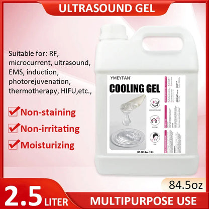 2.5L Gel Conductor – Clear Contact Gel for Radiofrequency & Cavitation Ultrasound Beauty, Face & Body Skin Care