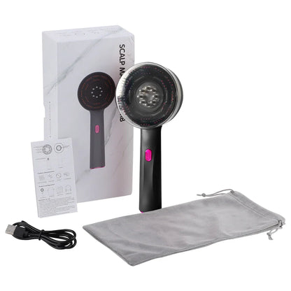 Electric Vibration Scalp Massage Comb with Red Light Therapy for Hair Growth & Anti-Hair Loss, Liquid Oil Applicator for Hair Care