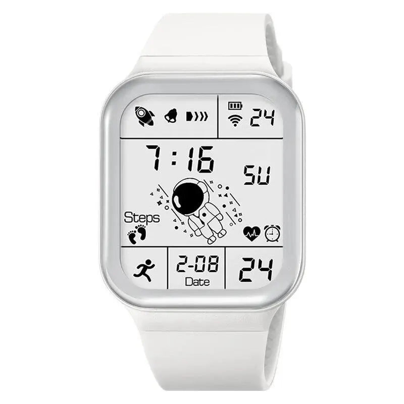 Astronaut Square Smart Watch for Kids & Students – Cool Black Tech Running Electronic Watch for Boys & Girls