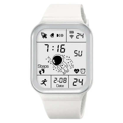Astronaut Square Smart Watch for Kids & Students – Cool Black Tech Running Electronic Watch for Boys & Girls