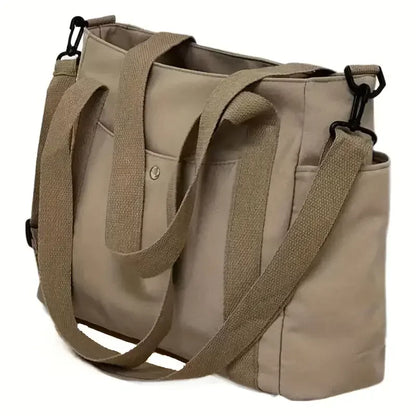Large Capacity Nylon Crossbody Bag - Casual Messenger Shoulder Tote with Removable Strap