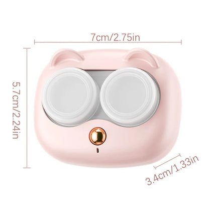 Portable Ultrasonic Contact Lens Cleaner Case – Removable Box Cleaning Machine for Removing Tear Protein & Lens Hygiene Care