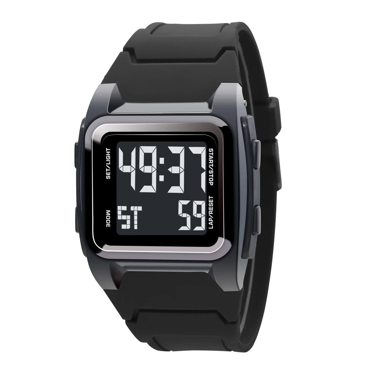 YIKAZE Men's Digital Sport Watch – 50M Waterproof Retro Multifunction Military LED Alarm Wristwatch Gift
