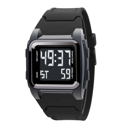 YIKAZE Men's Digital Sport Watch – 50M Waterproof Retro Multifunction Military LED Alarm Wristwatch Gift