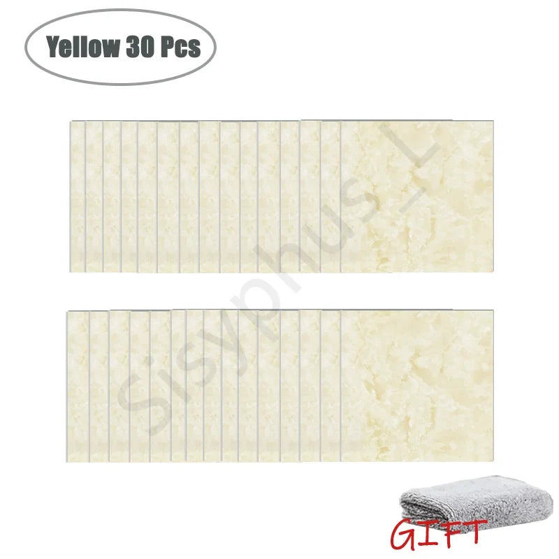 PVC Marble Wall & Floor Stickers - Waterproof Self-Adhesive Tile Decor for Kitchen & Bathroom