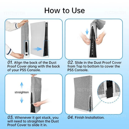 PS5 Console Protective Case — Waterproof, Dustproof & Anti-Scratch Cover for PlayStation 5 Accessories