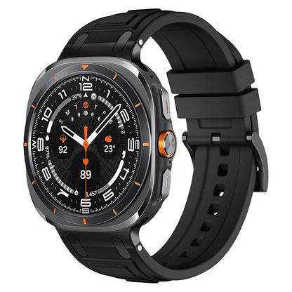 Soft Silicone Loop Strap for Samsung Galaxy Watch Ultra 47mm — Men’s Sports Band with No-Gap Curved End Bracelet