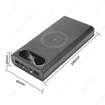 6x21700 Battery Charger Box – DIY Power Bank Holder with Dual USB & LED Light