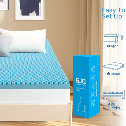 2", 3", 4" Full Memory Foam Mattress Topper - Gel-Infused Comfort Pad for Full/Double Bed, Soft Foam Mattress