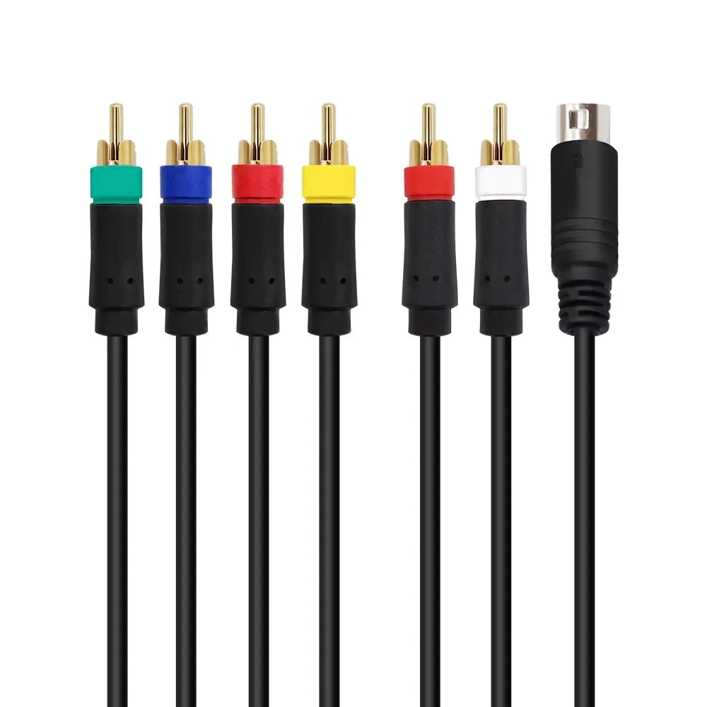 1.8M RGB/RGBS 9-Pin Cable for Sega Mega Drive 2 (MD2) – Retro Game Console Video Cable for CRT Monitor Display Connection