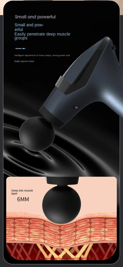 Multifunctional Deep Tissue Massage Gun – Long-Handle Electric Percussion Muscle Relaxer