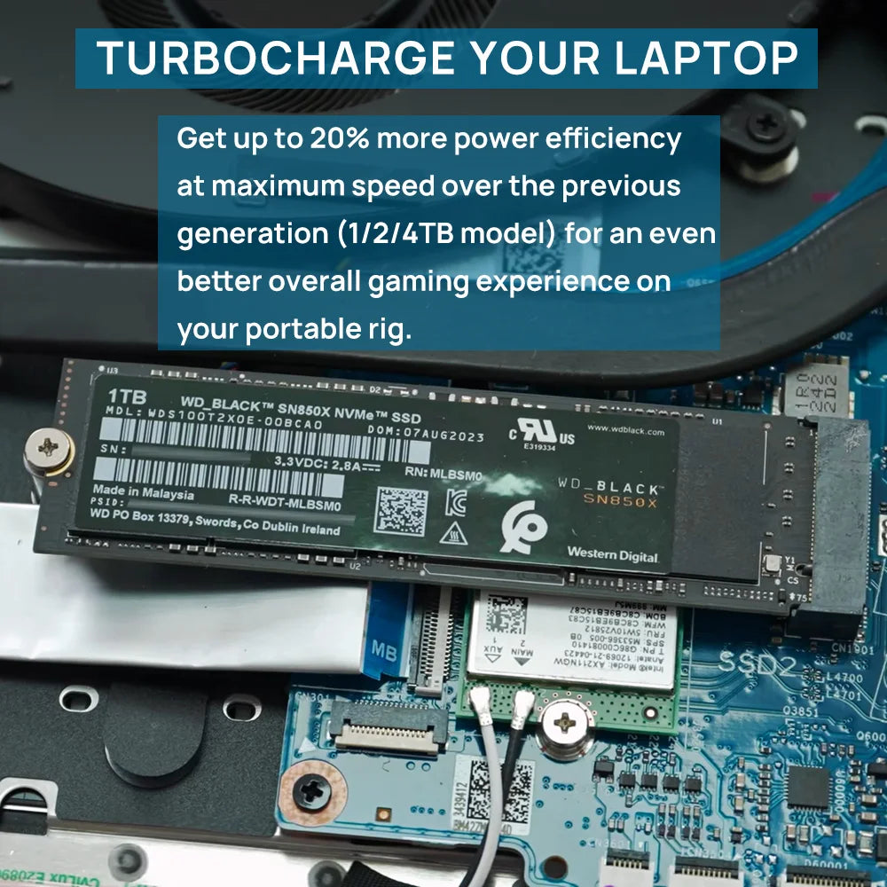 WD_BLACK SN850X M.2 NVMe SSD – 1TB/2TB/4TB PCIe 4.0x4 for Gaming, PC, Laptop, PS5