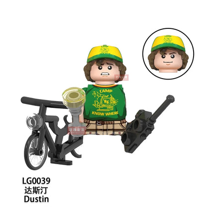 The Terrible Movie Upside-Down Model Building Block Set – Dustin, Mike, Lucas & Eleven Action Figures Toy for Kids