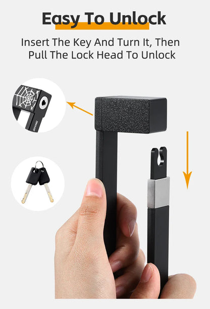 WEST BIKING Foldable Bike Lock – Heavy Duty Anti-Theft Chain Cable Padlock with 3 Keys for Bicycle & Motorcycle Security
