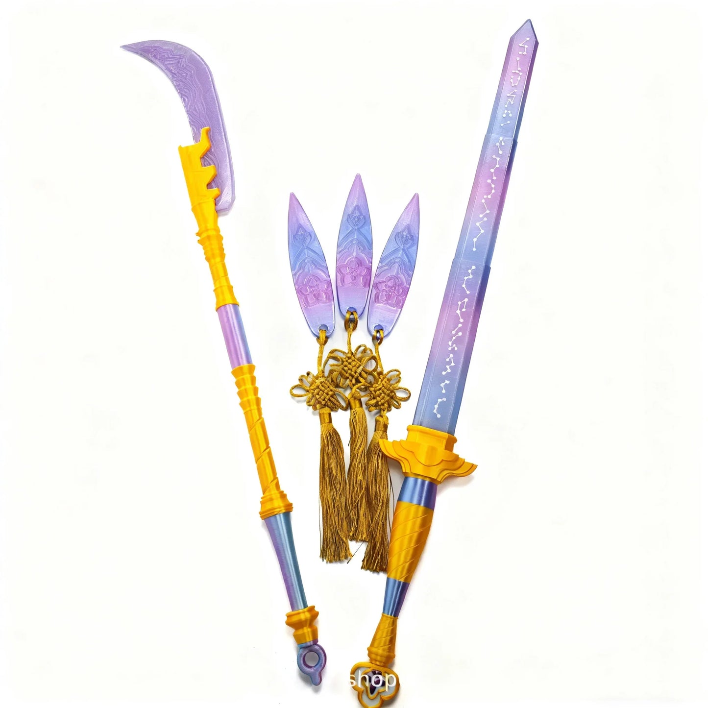 3PCS Hunters Knives for Mira – Cartoon Roleplay & Cosplay Sword Props for Rumi Enhanced Version, Carnival Costume Accessories