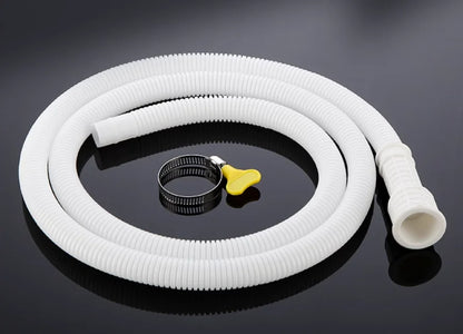 1–4M White Drain Hose Pipe — Extension Tube for Air Conditioner, Washing Machine & Kitchen Faucet