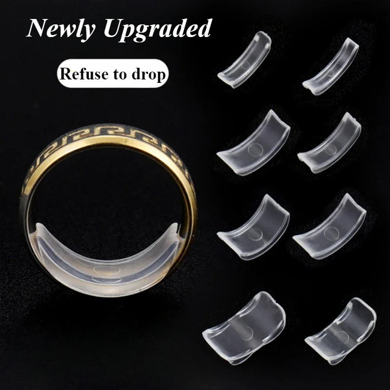 Silicone Invisible Ring Sizer Set – 8 Sizes Anti-Slip Ring Adjuster & Retainer for Loose & Large Rings Fit Fix Holder