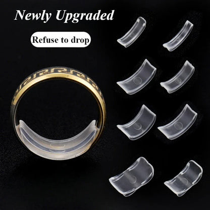 Silicone Invisible Ring Sizer Set – 8 Sizes Anti-Slip Ring Adjuster & Retainer for Loose & Large Rings Fit Fix Holder