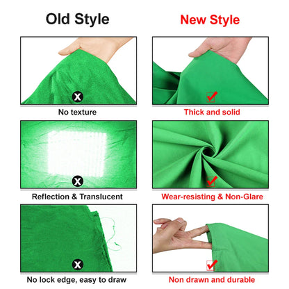 Photography Backdrop Cloth — White, Black, Blue, Green Chroma Key Studio Background