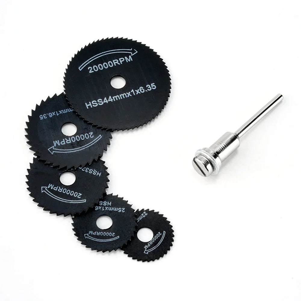6Pcs HSS Circular Saw Blade Set - Woodworking & Metal Cutting Blades for Electric Drills and Grinders