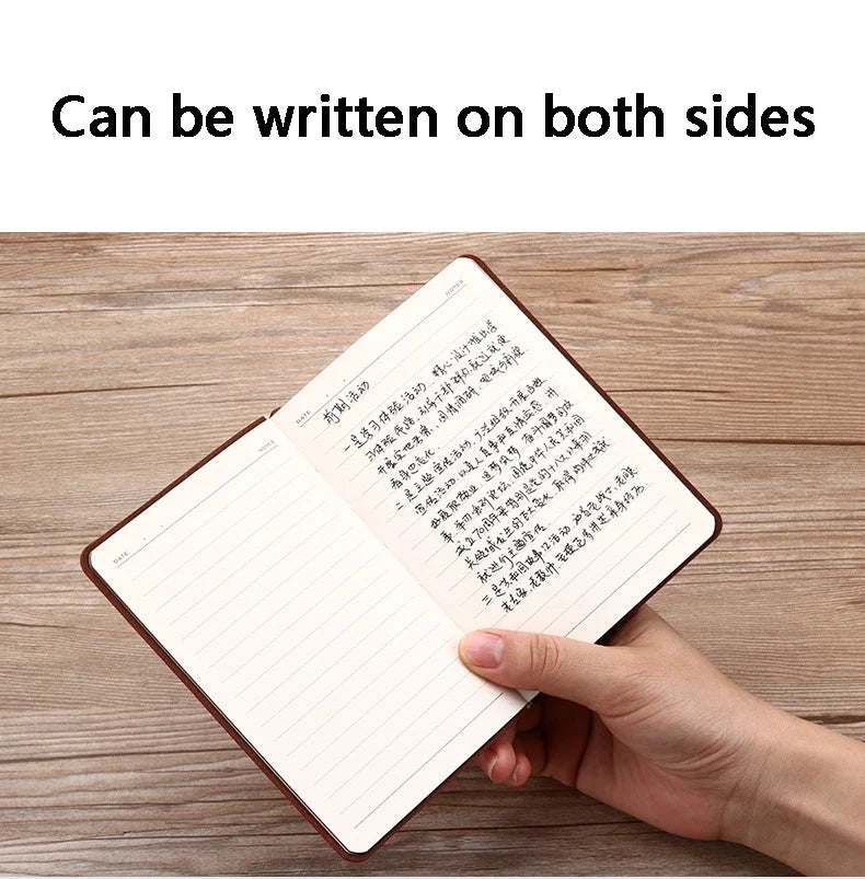 A6 Retro Pocket Mini Notebook – PU Leather Stamped Portable Notepad for Writing, Office & Bookkeeping