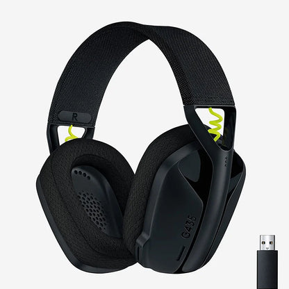 Logitech G435 LIGHTSPEED Bluetooth Wireless Gaming Headset – Over-Ear Surround Sound Headphones for PC, Laptop, Games & Music