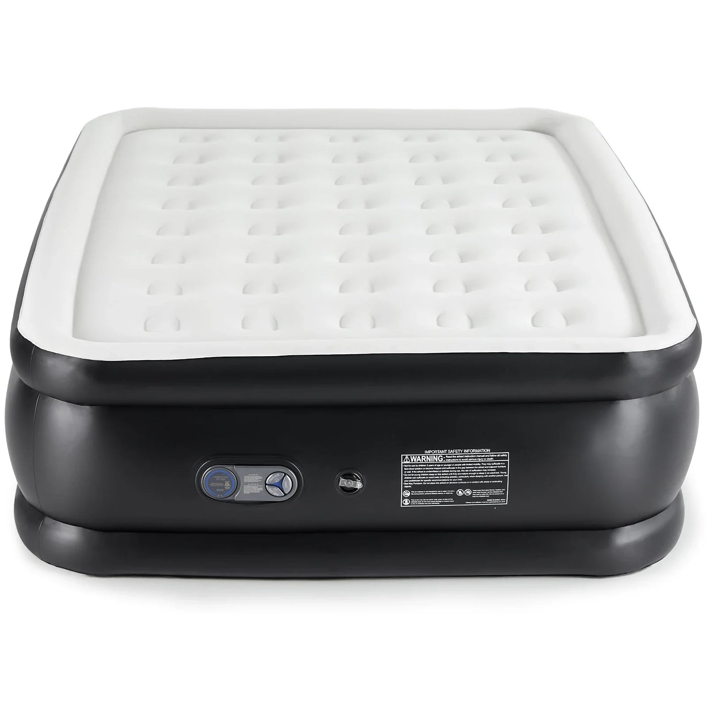 MCQ 18" Tall Air Mattress - Inflatable Airbed with Built-In Pump for Home & Camping