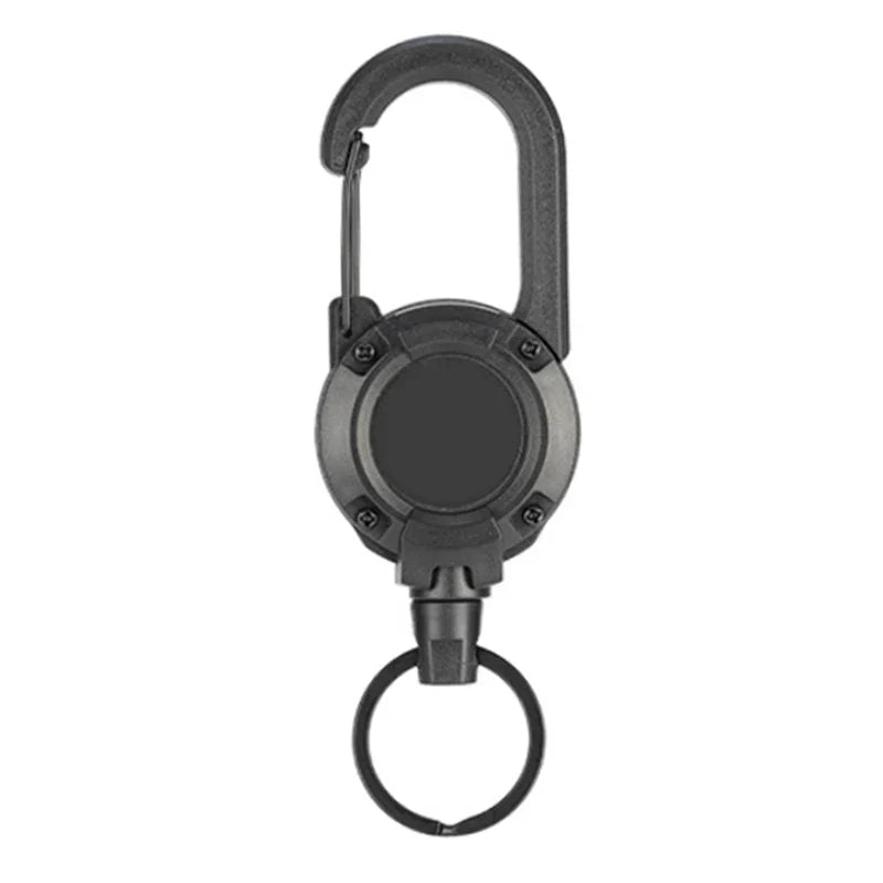 Outdoor Retractable Keychain: Wire Rope Reel with Steel Cable Key Ring - Convenient Retractable Tool for Easy Access and Security