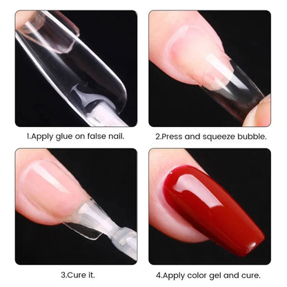 550pcs Soft Gel Nail Tips - Medium Short Almond Coffin Full Cover Acrylic Extensions for French Manicure & Nail Art