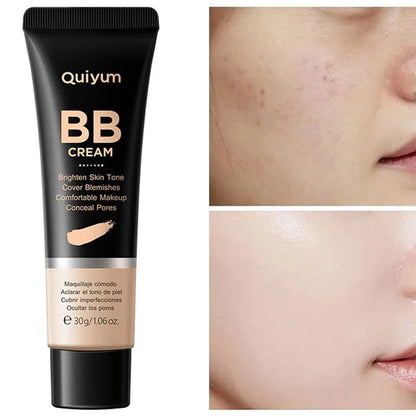 High Coverage BB Cream Foundation – Waterproof Long-Lasting Concealer & Brightening Face Primer for Natural Contour Makeup Base