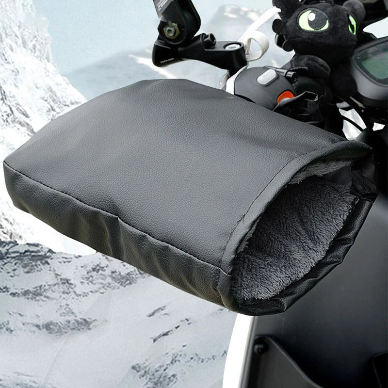 Motorcycle Handlebar Muffs - Waterproof Winter Mitts & Warmer Gloves for Bikes, Hand Covers & Warmers
