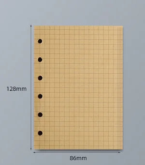 45 Sheets A5 A6 A7 Loose Leaf Notebook Refill – Spiral Binder Pages, Lined, Blank & Grid Craft Paper Stationery