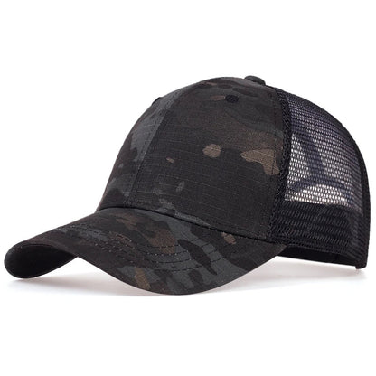 Mesh Summer Trucker Hat - Adjustable Camouflage Tactical Baseball Cap for Men & Women