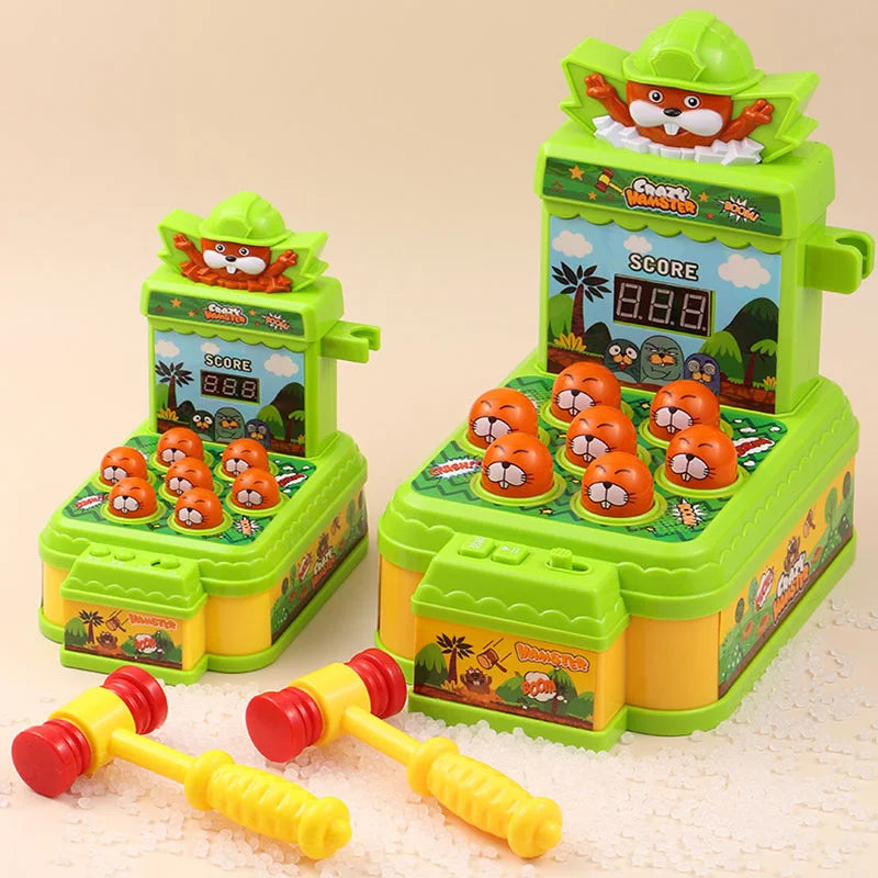 Whack-A-Mole Challenge Game — Electric Two-Player Battle Table with Lights, Music & Cartoon Fun for Parties and Desktop Play