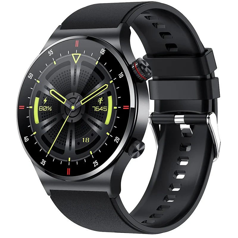 2024 GPS ECG+PPG Smartwatch for Men — Bluetooth Call Sports Bracelet with NFC, Waterproof, Custom Watch Face for iOS & Android