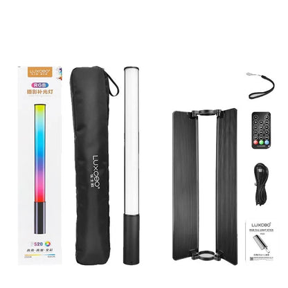 LUXCEO P520 RGB LED Video Light Stick 2500K-6500K Handheld Photography Studio Lamp Portable Camera Light for TikTok & Vlogging