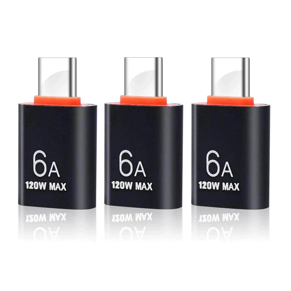6A USB 3.0 to Type-C & Type-C to USB OTG Adapter – Fast Charging Connector for Samsung, Xiaomi, PC & MacBook Pro