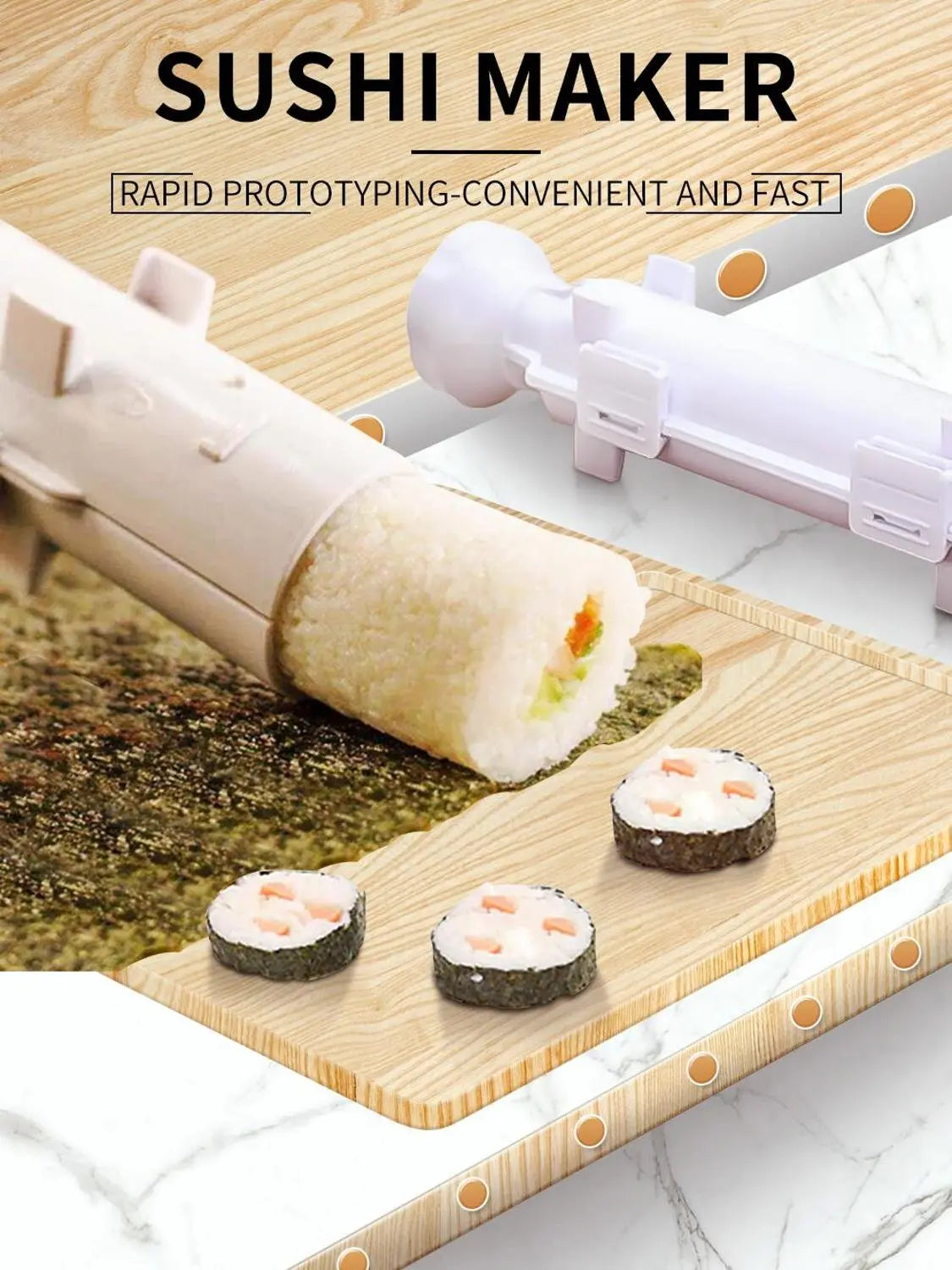 Quick Sushi Maker Roller: DIY Sushi Device Making Machine - Vegetable Meat Rolling Gadgets for Kitchen Ware