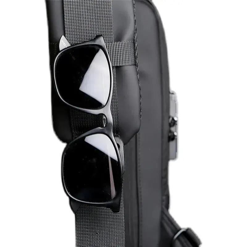 Men's Multifunction Shoulder Bag – Anti-Theft, USB Messenger Pack, Crossbody Travel Sling Chest Bag
