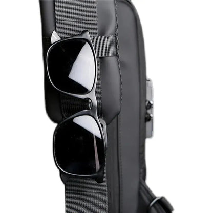 Men's Multifunction Shoulder Bag – Anti-Theft, USB Messenger Pack, Crossbody Travel Sling Chest Bag