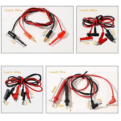 Multimeter Test Leads with Alligator Clips, Banana Plug Universal Cable, Crocodile Clip Test Wires