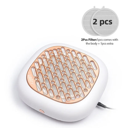 130W Brushless Nail Dust Collector – Powerful Suction Nail Dust Extractor, Manicure Vacuum Cleaner with 2 Filters