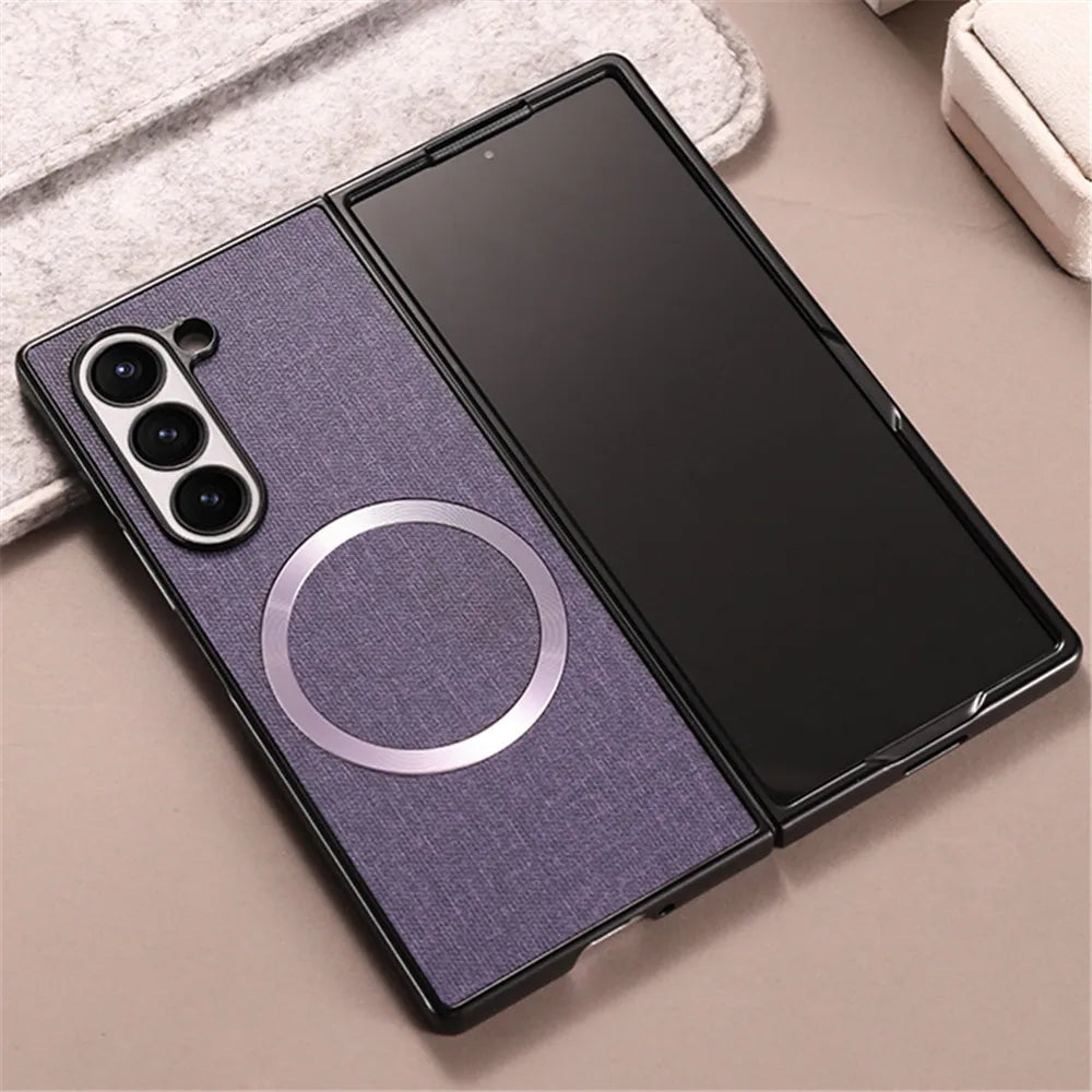 Magnetic Phone Case - Solid Color Shockproof Magsafe Wireless Charging Cover for Samsung Galaxy Z Fold 7/6/5/4/3