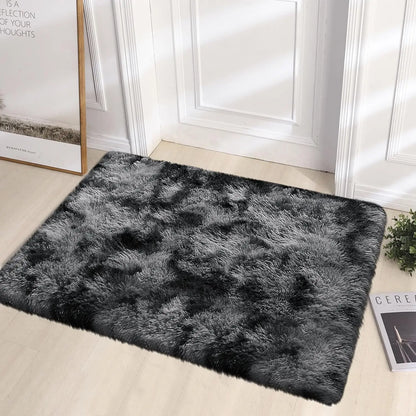 VIKAMA Silk Wool Tie-Dye Rug – Non-Slip Washable Carpet for Kids Room, Living Room & Bedroom