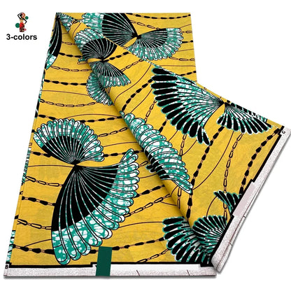 2026 Original African Wax Print Fabric - 100% Cotton Nigerian Ankara Batik Soft Pagne Material