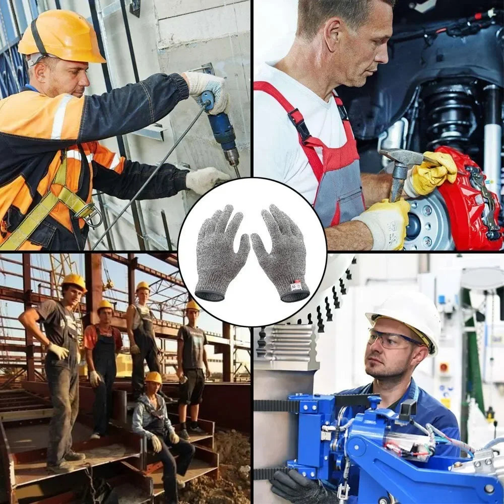 HPPE Level 5 Safety Gloves – High-Strength Anti-Cut and Anti-Scratch for Industry, Kitchen, and Gardening – Multi-Purpose Glass Cutting Protection
