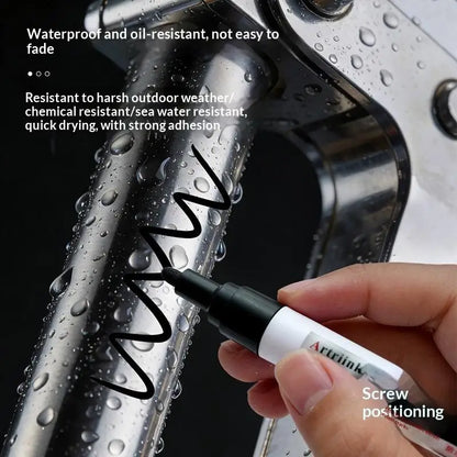 Screw Positioning Marker Pen - Waterproof Quick-Drying Permanent Marking Pen for Automotive & Mechanical Assembly