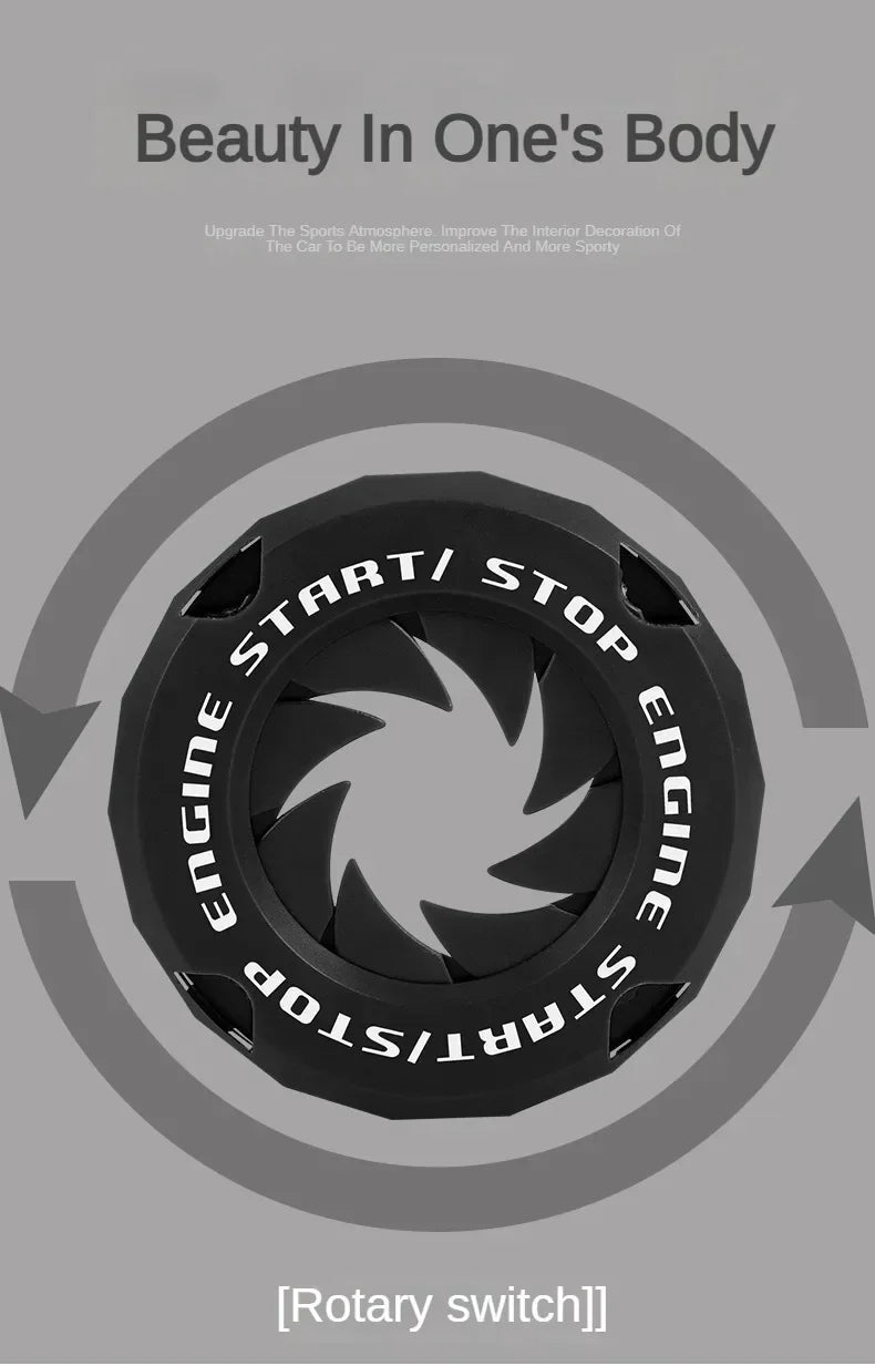Car One-Key Start/Stop Button Cover – Engine Ignition Protective Sticker for Car & Motorcycle Interior Decoration