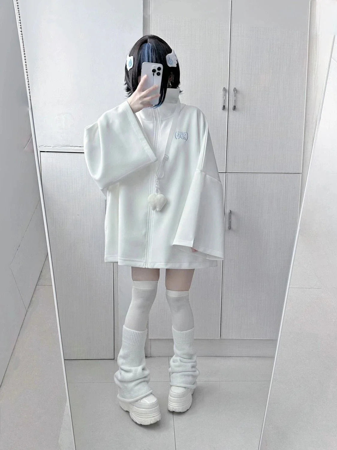 Spring Casual Hoodie – Women’s Loose Y2K Aesthetic Oversized Embroidered Harajuku Zipper Grunge Sweatshirt